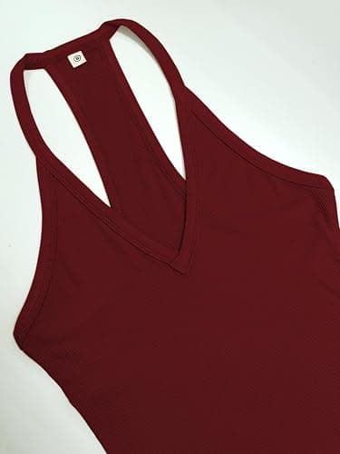 Wine red workout top for women thumbnail 3
