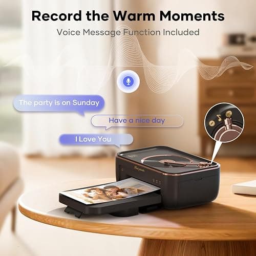 iDPRT 4x6'' Photo Printer with 20 Sheets Photo Paper & 1 Cartridge, Portable Instant Photo Printer for iPhone Android, Thermal Dye Sublimation, Wi-Fi Picture Printer, Black thumbnail 4