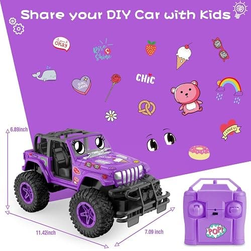 NQD RC Cars 1:16 Scale Remote Control Jeep Car 80 Min Playtime 2.4Ghz Off-Road RC Trucks for for Toddlers Girls Kids thumbnail 3