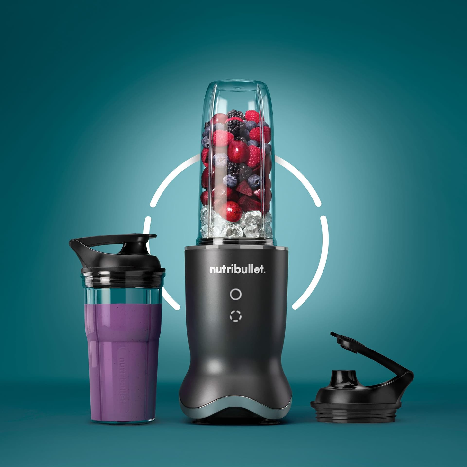 NutriBullet Ultra 1200, High Speed Personal Blender - 1200W blender with Titanium Coated Rapid Extractor Blade, Tritan Renew Cups, Illuminated Interface, Enhanced Blade Durability (NB07500-1206DG) thumbnail 7