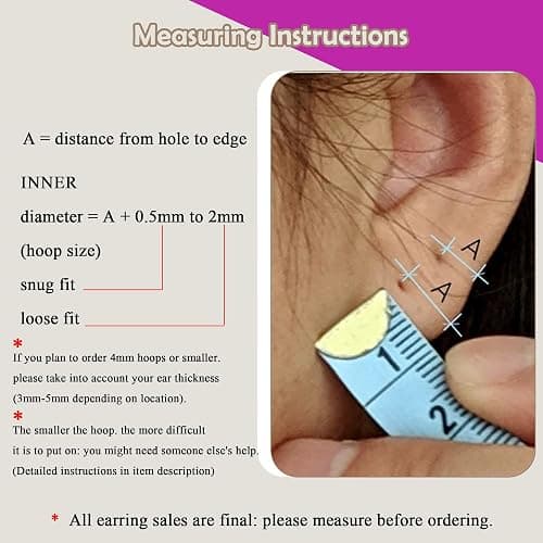 BLISI Grade 23 Titanium Nose Rings Hoops - 20G/18G/16G, 6/7/8/9/10mm Diameter, Hinged Click Rings for Nose, Lip, Helix, Cartilage, Rook - Hypoallergenic sleeper earrings, Black/Silver/Gold/Pink thumbnail 5