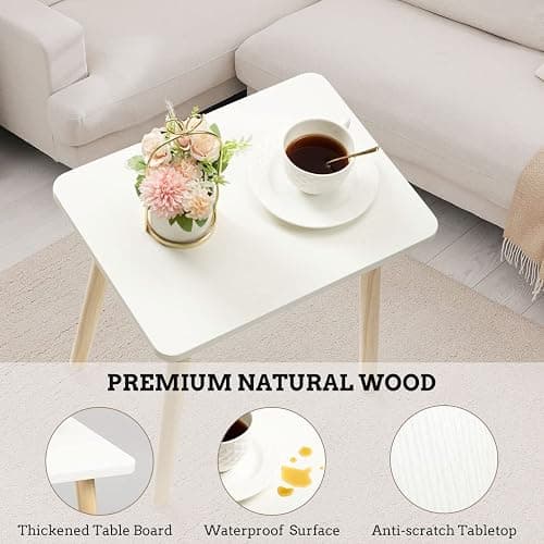 FORAOFUR Nursery Side Table, Small End Table Accent Table Living Room Balcony Office, Modern Side Bedside Home Decor, for Small Spaces, Easy Assembly thumbnail 4