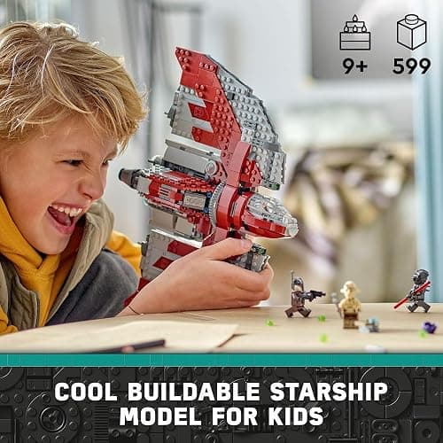 LEGO Star Wars Ahsoka Tano’s T-6 Jedi Shuttle Spaceship Toy - Star Wars Building Toys Set for Kids, Boys & Girls, Ages 9+ - Birthday Gift for Fans - 4 Minifigures - 75362 thumbnail 2