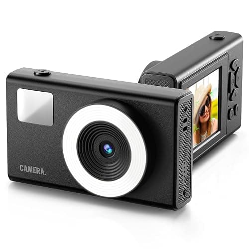 CIMELR Digital Camera,48MP AutoFocus UHD 4K Vlogging Camera 16X Digital Zoom,Anti-Shake Digital Point and Shoot Camera for Starter, Compact Small Camera for Students Teens Boys Girls Black - Image 1