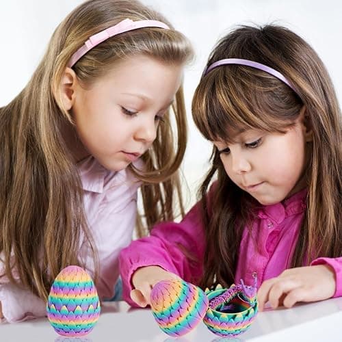 3D water lily Egg Articulating Gemstone Crystal Snake Figurine 3D Printed Dragons Crystal Dragon Fidget Toys Flexible Joints Mystery Dragon Action Figures Home Office Decor Macaron Color thumbnail 2