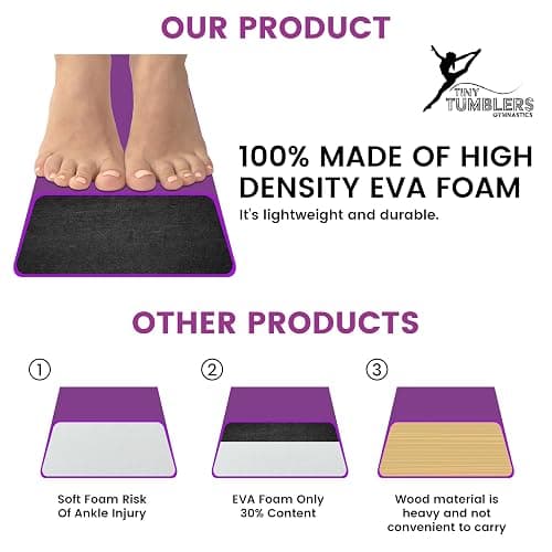 Gymnastics Beam For Kids - Amazing Balance Equipment For Children at Home -210/240/270cm - Faux Suede, High Density EVA Foam - Flash Cards, Carry Straps, Carry Case and Multiple Colours! thumbnail 4