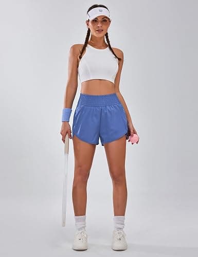BMJL Women's Athletic Shorts High Waisted Running Short Pocket 2.5" Sporty Shorts Gym Workout Shorts thumbnail 2