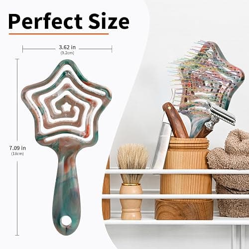 BLUSHMARKS Detangling Wet Hair Brush for Thin or Straight Hair, Vented Detangler Hairbrush with Double-Layered Ultra and Soft-Nylon Bristles for Wet or Dry Hair, Gift for Women Girls Kids thumbnail 2
