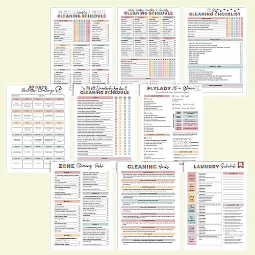 Cleaning Planner, Household Cleaning Schedule and Checklist Organizer, Daily, Weekly and Monthly Yearly Cleaning Checklist thumbnail 7