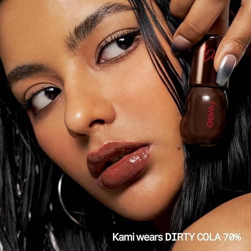 fwee 3D Voluming Gloss 70% (Rich) | High Shine, Non-Sticky Lip Gloss for Makeup | Long-Lasting, Moisturizing Gel Formula – Dirty Cola 70% | 30% & 70% Pigment Options | 5.3g thumbnail 3