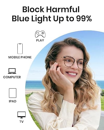 Cyxus Blue Light Glasses Men & Women Blocking UV Anti Eye Fatigue Eyewear Transparent Lens Sleep Better Stylish Frame thumbnail 6