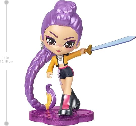 Mattel Kpop Demon Hunters Collectible 4-inch Figure (Styles May Vary)​​ | Popular figures with accessories and cards, snack theme inspired by the movie, JRN50 thumbnail 3