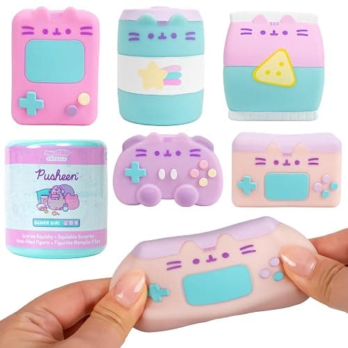 Hamee Pusheen The Cat [Gamer Girl Series] Cute Water Filled Squishy Toy [Birthday Gift Bags, Party Favors, Gift Basket Filler, Stress Relief Toys] – 1 Pc. (Mystery – Blind Capsule) - Image 1