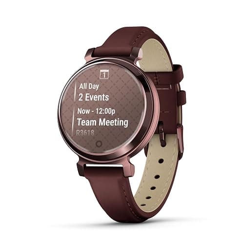 Garmin Lily 2, Small and Stylish Smartwatch, Hidden Display, Patterned Lens, Up to 5 Days Battery Life, Mulberry thumbnail 2