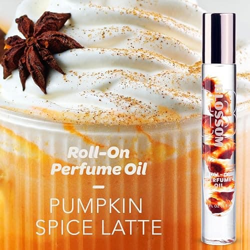 Blossom Roll on Perfume for Women Alcohol Free Gourmand Rollerball, 0.20oz | Infused with Real Flowers, Made in USA, (Pumpkin, Vanilla, Cinnamon) Pumpkin Spice Latte, Rolla on, Oil, Natural, Teen thumbnail 2