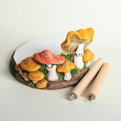 Bicuzat Cute Retro Mushroom Pattern Paper Towel Holder Stand, Resin Crafts Display for Kitchen Countertop, Cafe Western Restaurant Cake Shop Dessert Shop thumbnail 7
