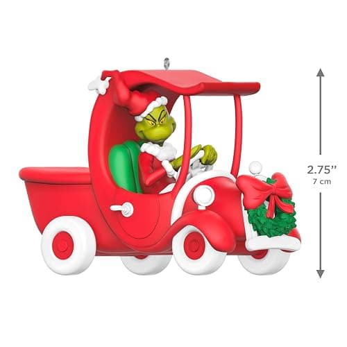 Hallmark Keepsake Dr. Seuss Christmas Ornament (Grinchy Sleigh On the Way) thumbnail 3