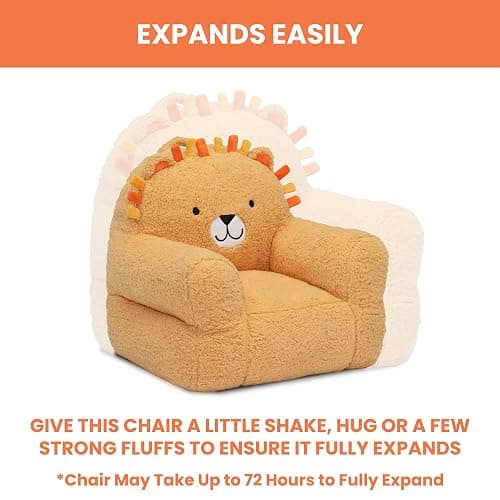 Delta Children Lion Cozee Buddy Chair, Orange thumbnail 6