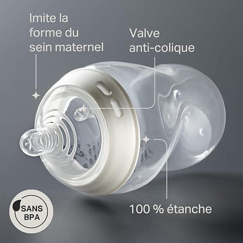 Tommee Tippee Starter Set Natural Start per neonati, 150 ml e 260 ml, biberon anti-colica con tettarella a flusso lento, tettarelle a flusso lento e medio per un attacco naturale, autosterilizzante thumbnail 5