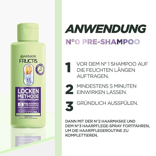 Garnier Lot de 4 soins capillaires hydratants pour toutes les boucles - Répare et revitalise - Avec acide gras hyaluronique et karité - Pré-shampooing, masque capillaire et spray thumbnail 4