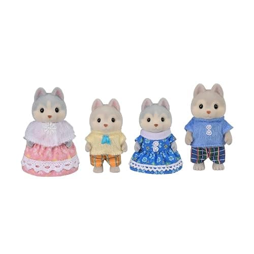 Calico Critters Husky Family, Set of 4 Collectible Doll Figures - Image 1