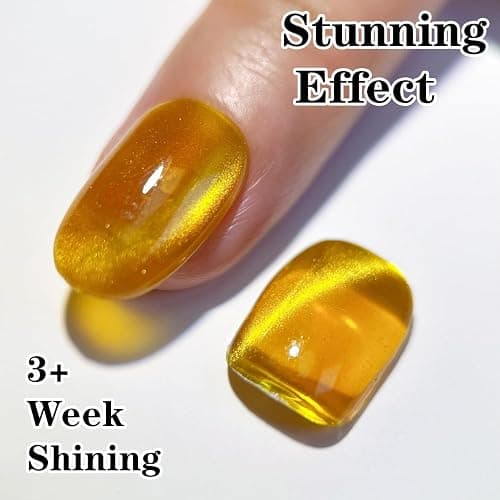 yellow cateye nail polish thumbnail 5