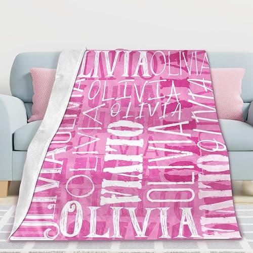 Yofair Ships Next Day, Personalized Blanket Gifts for Teen Girls Custom Blanket with Name Flannel Throw Girls Blankets Customized Daughter Gifts for Kids Adult thumbnail 2