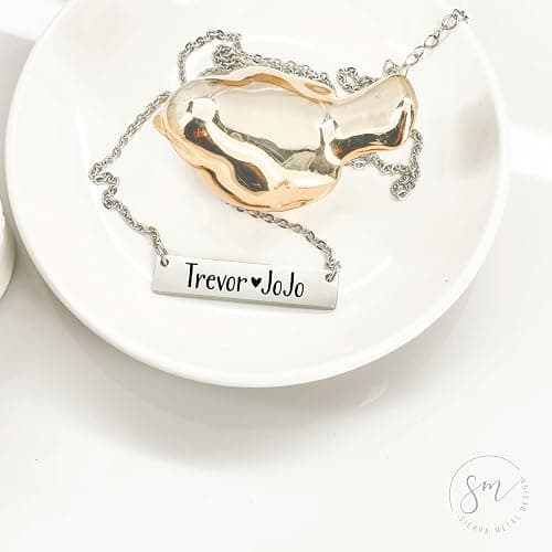 Emily Bar Necklace Kid Names Mom Necklace Personalized for Mom Mother's Day Jewelry Mother's Day Gift Personalized Names Children Names Emily Brooklyn EMILY-BAR thumbnail 6