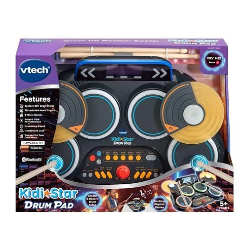 VTech Kidi Star Drum Pad, Black thumbnail 7