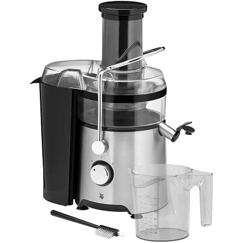 WMF Kult X Entsafter elektrisch Obst Gemüse aus Edelstahl, 500W, Saftmaschine, Slow Juicer für große Fruchtstücke, Saftkrug 1,2l, Schaumfilter, 2 Geschwindigkeitsstufen, edelstahl matt - Image 1