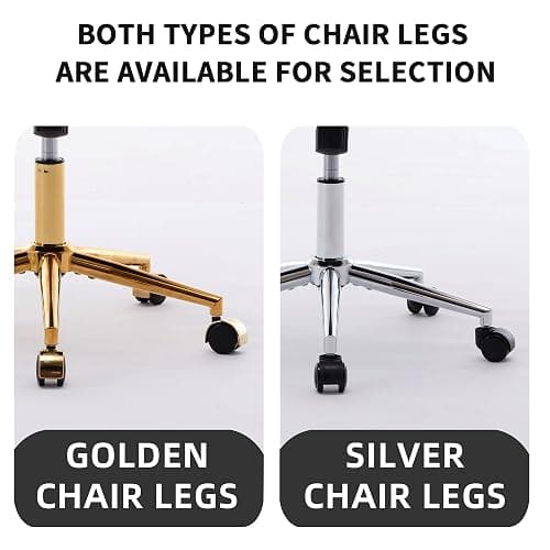 YITAI Velvet Office Desk Chair with Wheels and Gold Base,Modern Height Adjustable 360 Degree Swivel Upholstered Vanity Chairs with Arms for Living Room Bedroom, Study,Cream thumbnail 8