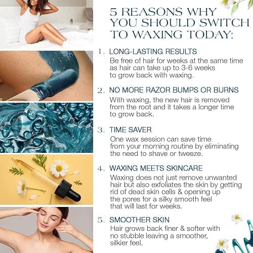 GiGi Soothing Azulene Hard Wax Beads, Gentle Formula for Sensitive Skin, No Strips Needed for Full Body & Face Waxing, 32 oz, 1-pack thumbnail 4
