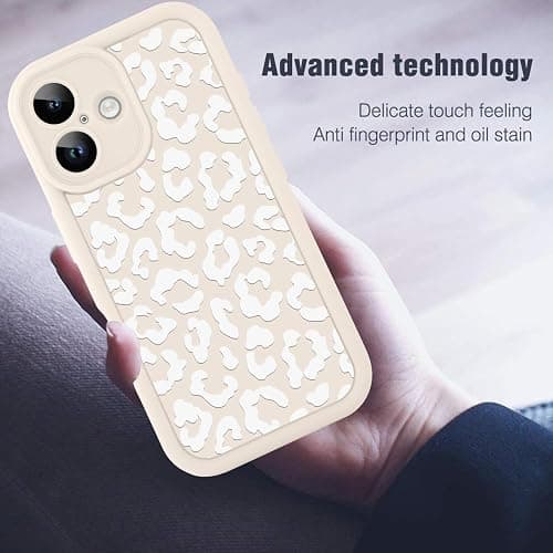 MOWIME Compatible with iPhone 16 Case, Cheetah Print Shockproof Soft TPU Protective Cover for Women Girls, Slim Anti Scratch Leopard Case for iPhone 16 6.1 Inch, White thumbnail 7