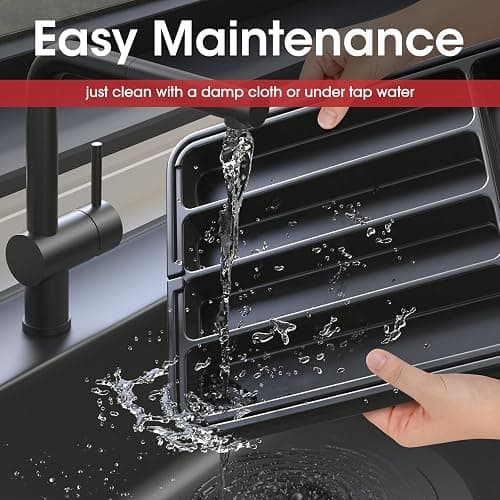 Aujen Silverware Organizer - Expandable Kitchen Drawer Organizer, Adjustable Utensil Organizer, Cutlery Tray for Forks, Knives, Multipurpose Kitchen Organizers and Storage Solution, Black, Medium thumbnail 7