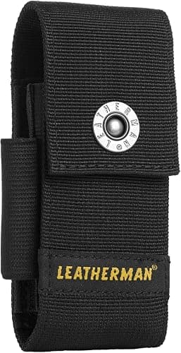 LEATHERMAN, Premium Nylon Snap Sheath with Pockets, Fits 4" to 4.5” Multi-Tools, Black, Medium - Image 1