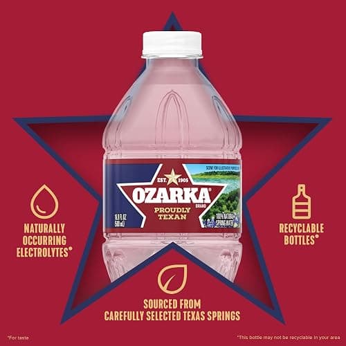 Ozarka Texas Spring Water Bottles - Still Bottled Water Enhanced with Naturally Occurring Minerals for a Crisp Taste, Daily Hydration for Home, Office & Travel, 16.9 Oz (24-Pack) thumbnail 4