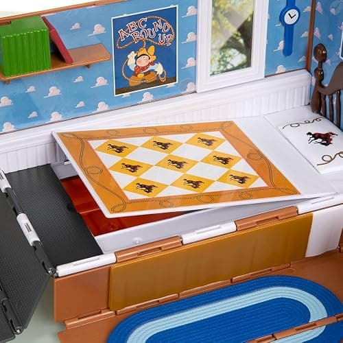 Disney Store Official Toy Story Moving Truck Vehicle Play Set - Eggman Movers Truck with Trailer, Andy's Room, Woody, Buzz Lightyear, Rex, RC, & Hamm Plus Accessories thumbnail 2