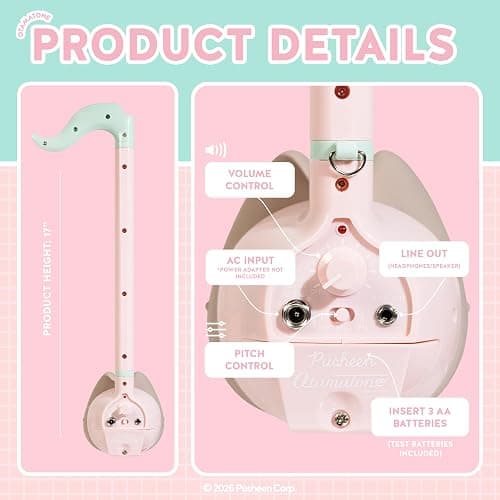 Pusheen the Cat Otamatone Deluxe Electronic Portable Music Instrument/Synthesizer from Japan by Maywa Denki [Limited Edition] [English Instructions] thumbnail 4