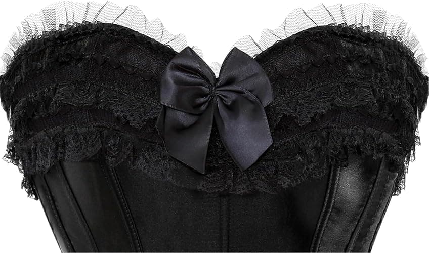 ADELCE Plus Size Corset Top for Women Bustier Lace up Gothic Lingerie Burlesque Costume Dress thumbnail 4