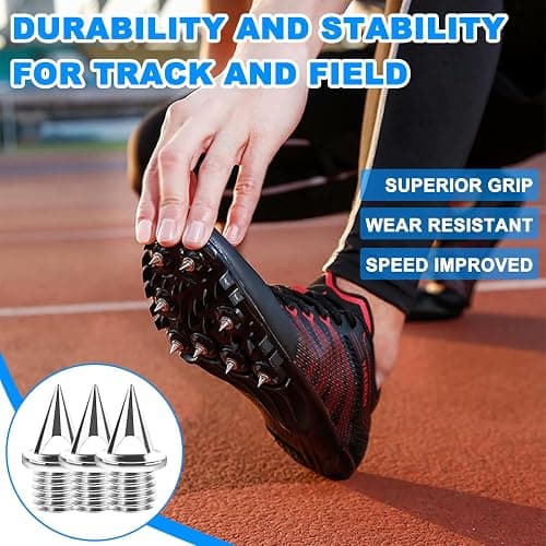 whpqhw 90PCS Track Spikes，1/4 Inch Stainless Steel Track and Cross Country Spikes with Spike Wrench, Replacement Spike for Sprint Sports Short Running Shoes thumbnail 4