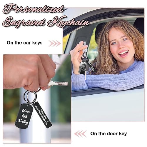 Cupike Personalized Picture Keychain - Customized Engraved Keychains with Photo Text, Personalized Gifts for Men Women Lovers thumbnail 5