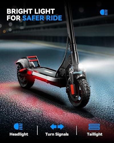 AONIU m4 Electric Scooter for Adults with seat 25-30 mph Fast Speed Heavy Duty 300+ lbs 10 inch Off Road Foldable e Scooter Mobility e Scooters for Girls Men Teens 31-37 Miles Long Range Bike thumbnail 6