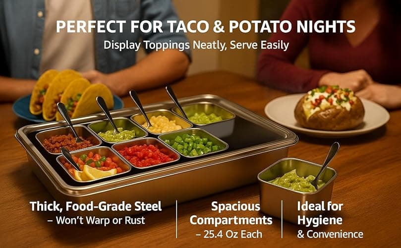 Jugetware Stainless Steel Yakumi Pan, Yakumi Pans, Yakumi Mise En Place, Mise En Place Containers, Japanese Food Container, Stainless Steel Condiment Containers, Multi Compartment Food Containers thumbnail 9
