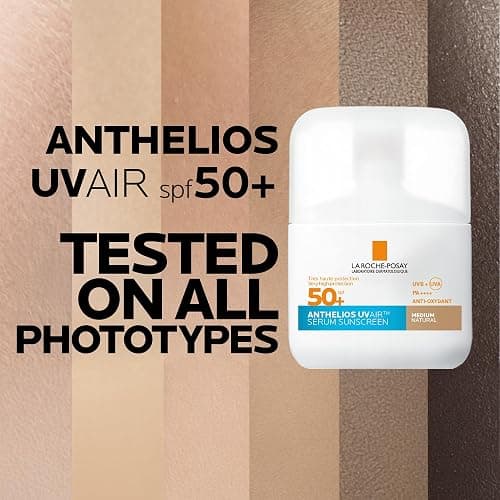 La Roche-Posay Anthelios UVAIR Serum Sunscreen SPF50+ Medium, Tinted, 50ml | Tinted serum sunscreen for all skin types, enriched with hyaluronic acid, niacinamide, and vitamin E for high protection thumbnail 6