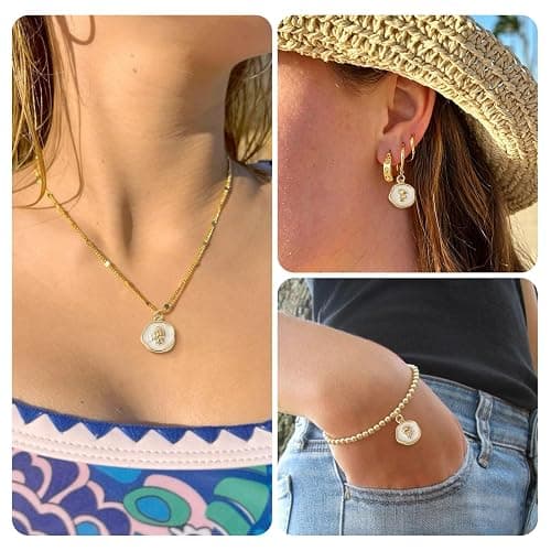 Cheriswelry 16Pcs 18K Gold Plated Sea Animal Charms Flat Round Enamel Alloy Pendants Ocean Summer Beach Craft Charms 17.5x15mm for DIY Bracelet Necklace Earring Jewelry Making thumbnail 3