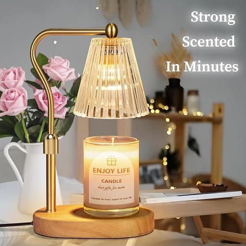 seenlast Candle Warmer Lamp with Timer Dimmer Adjustable Height for New Home Bedroom,Mothers Day Gifts,Vintage Home Decor for Scented Jar thumbnail 3