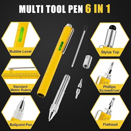 FUAOIS Stocking Stuffers for Adults Men, Christmas Gifts for Men, Mens Gifts for Dad Him Boyfriend Husband, Multifunction Writing Instruments thumbnail 3