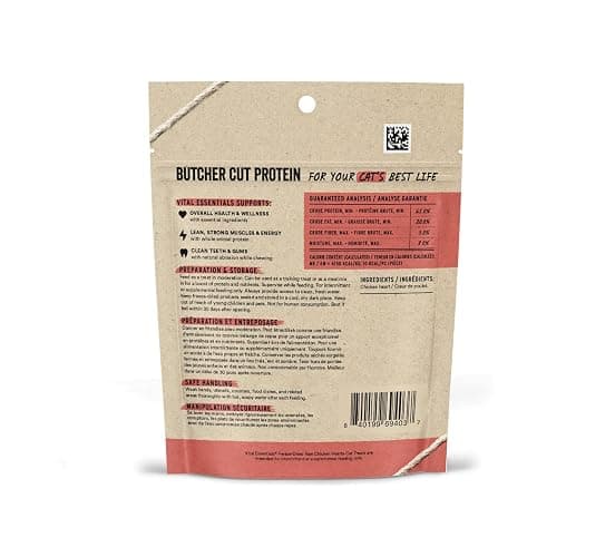 Vital Essentials Freeze Dried Raw Single Ingredient Cat Treats, Chicken Hearts, 0.8 OZ (Pack of 3) thumbnail 2