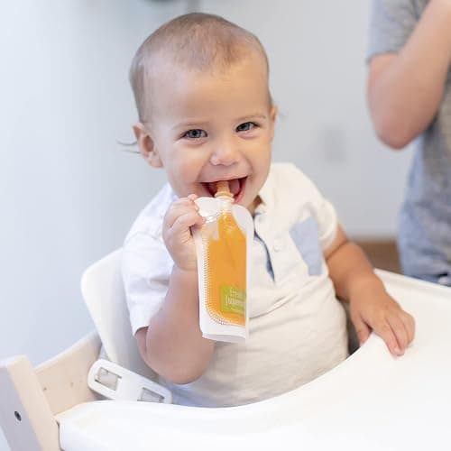 Infantino Squeeze Station, Baby Food Maker & Pouch Filler, Fill 3 Reusable Pouches at Once, Easy to Use, Dishwasher Safe, Homemade Baby Food Prep Essential, Purple thumbnail 13