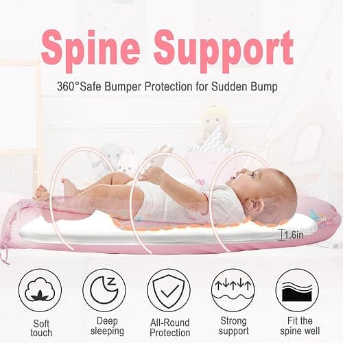 Viviland Baby Lounger Snuggle Me Lounger Fits 0-24 Months Newborn Infant Babies, Princess thumbnail 3